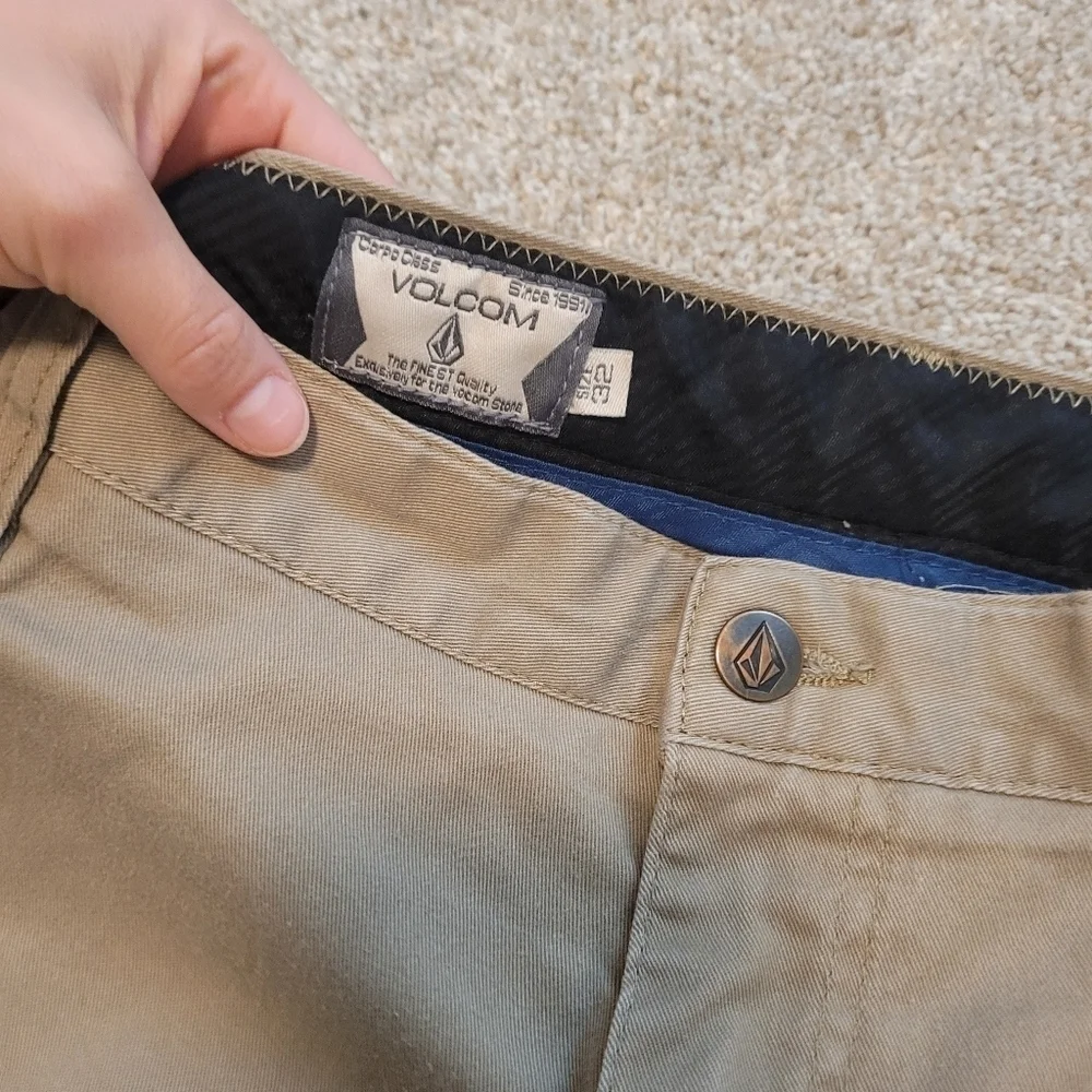 Volcom Mens Frickin Modern Stretch Short Khaki Size 32